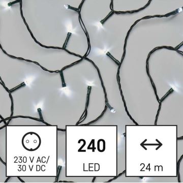 LED Kalėdinė lauko girlianda 240xLED/8 režimai 29m IP44 šiltai balta