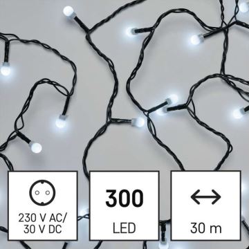 LED Kalėdinė lauko girlianda 300xLED/35m IP44 šaltai balta