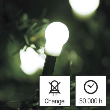 LED Kalėdinė lauko girlianda 300xLED/35m IP44 šaltai balta