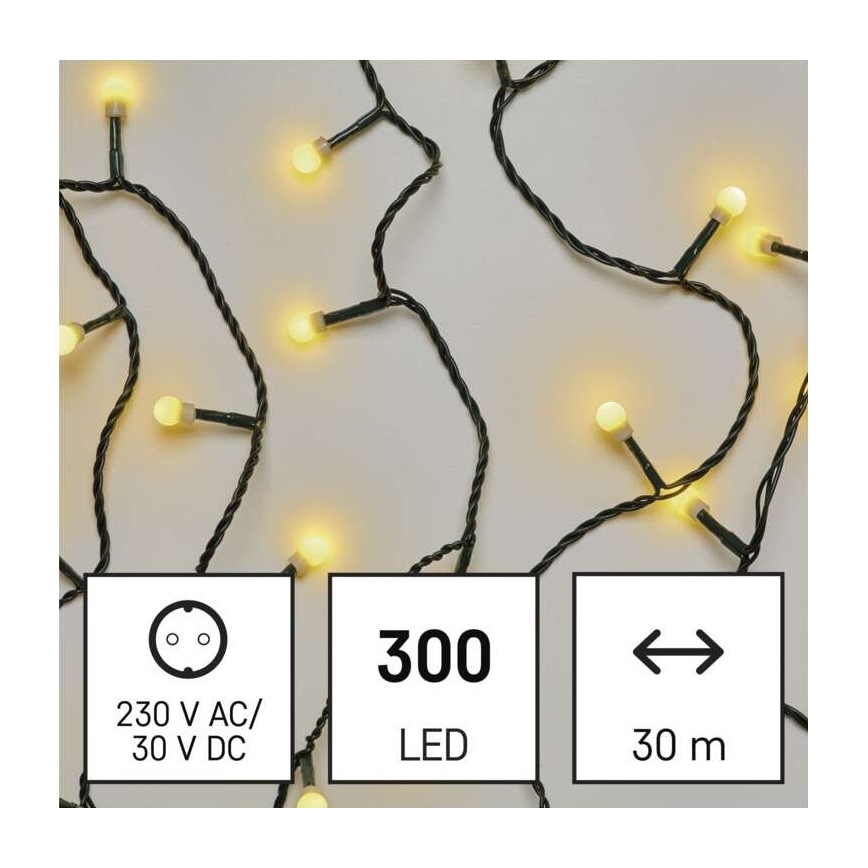 LED Kalėdinė lauko girlianda 300xLED/35m IP44 šiltai balta