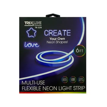 LED Lankstus juostelė NEON LED/5V USB 1,8 m mėlyna