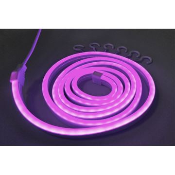 LED Lankstus juostelė NEON LED/5V USB 1,8 m violetinė