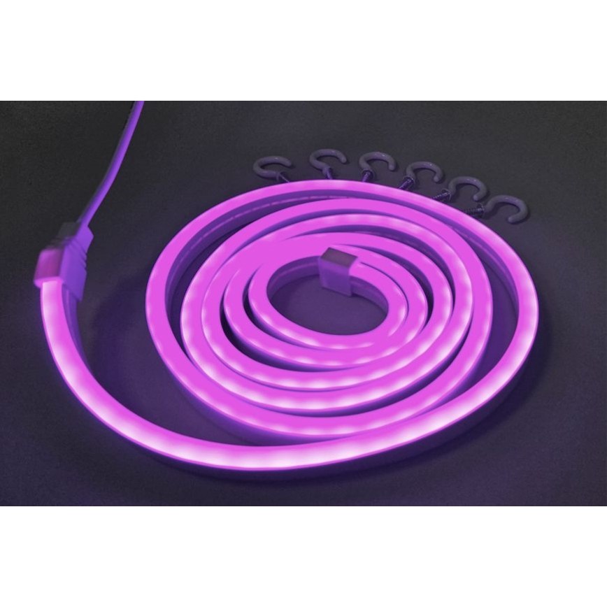 LED Lankstus juostelė NEON LED/5V USB 1,8 m violetinė