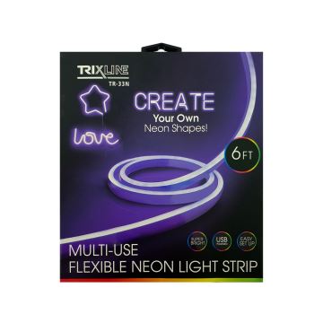 LED Lankstus juostelė NEON LED/5V USB 1,8 m violetinė