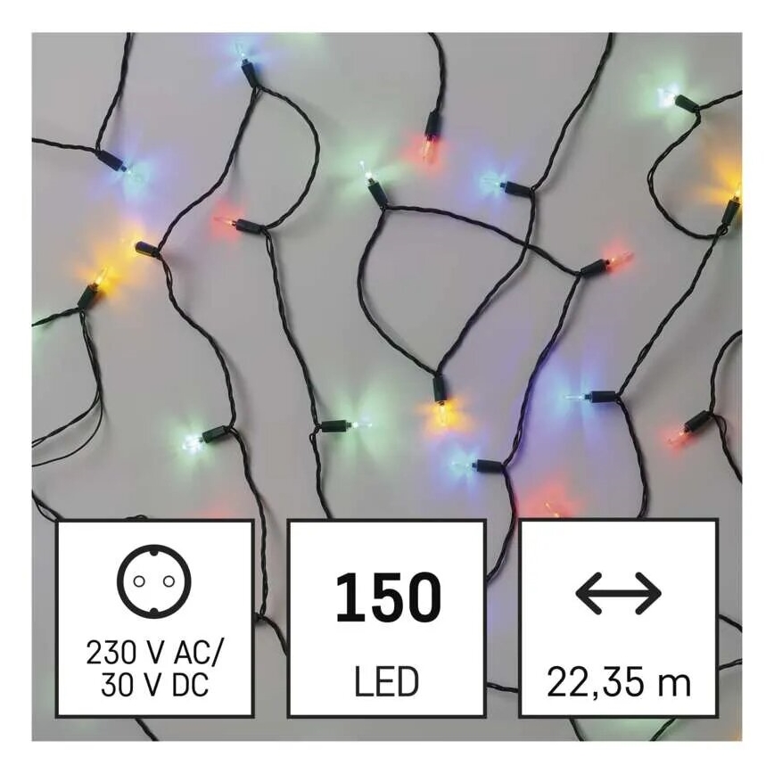 LED Lauko Kalėdinė girlianda 150xLED/27,35m IP44 daugiaspalvis