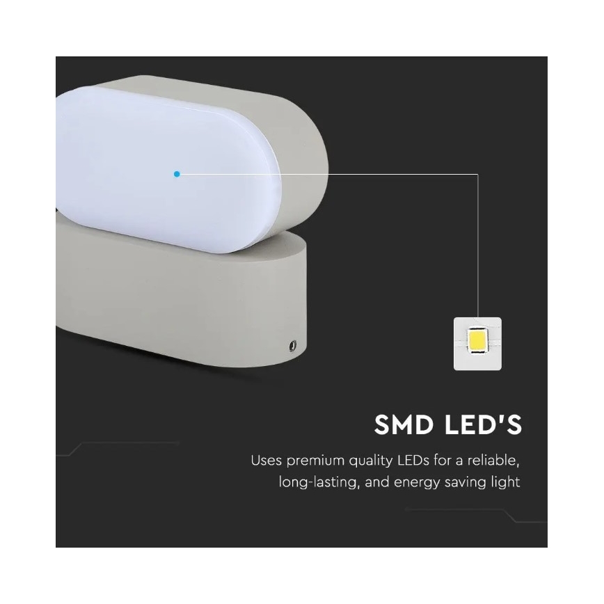 LED Lauko lankstus sieninis šviestuvas LED/5W/230V IP65