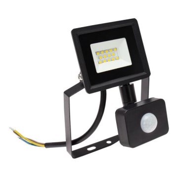 LED Lauko prožektorius su jutikliu NOCTIS LUX 3 LED/10W/230V 4000K IP44 juodas