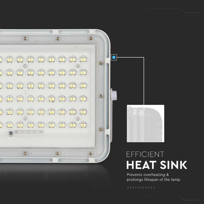 LED Lauko šviesos reguliavimas saulės Prožektoriaus šviestuvas LED/15W/3,2V IP65 6400K balta + nuotolinio valdymo pultas