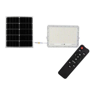 LED Lauko saulės prožektorius LED/30W/3,2V 6400K balta IP65 + nuotolinio valdymo pultas