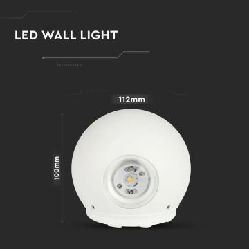 LED Lauko sieninis šviestuvas LED/6W/230V 4000K IP65 baltas