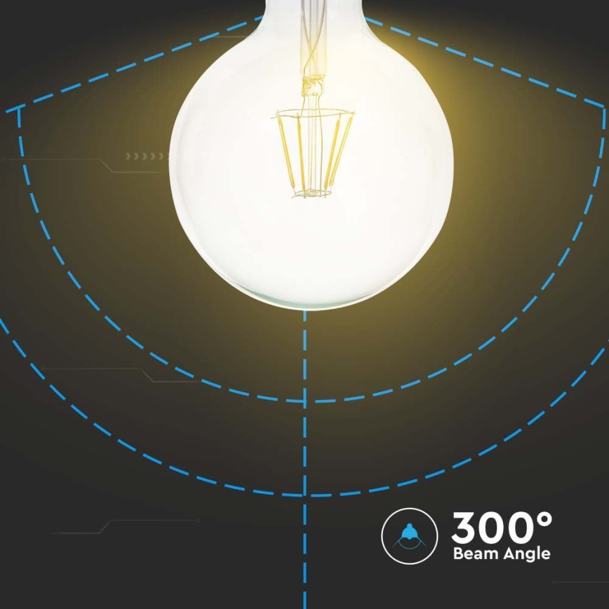 LED Lemputė FILAMENT G125 E27/12W/230V 4000K