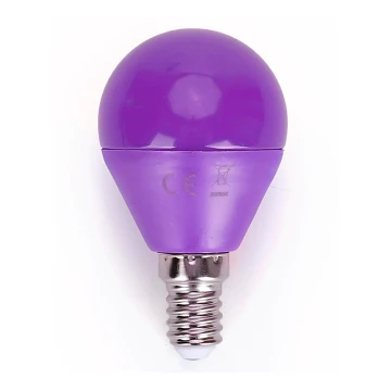 LED Lemputė G45 E14/4W/230V violetinė - Aigostar