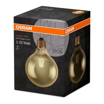 LED lemputė GLOBE E27 / 2.5W / 230V 2400K - Osram