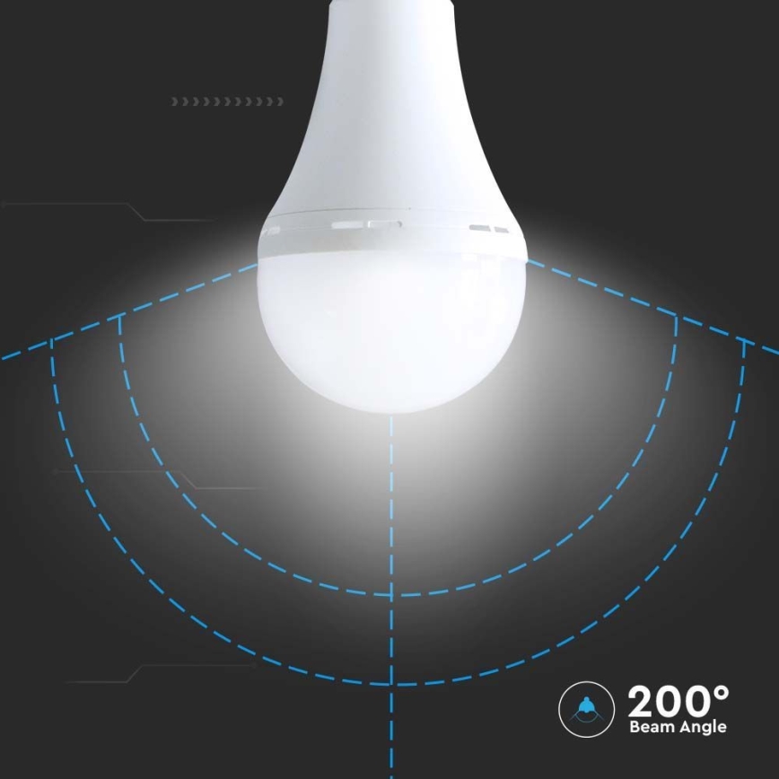 LED Lemputė su avariniu režimu A80 E27/12W/230V 4000K