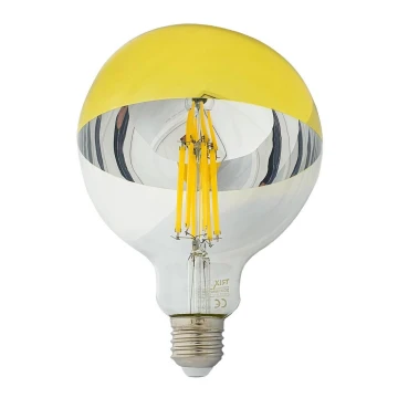 LED Lemputė su veidrodiniu sferiniu dangteliu DECOR MIRROR G125 E27/12W/230V 4200K auksas