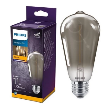 LED Lemputė VINTAGE Philips ST64 E27/2.3W/230V 1,800K