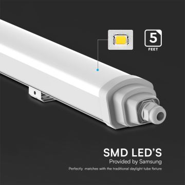 LED liuminescencinis techninis šviestuvas SAMSUNG CHIP LED/48W/230V 6500K IP65 150 cm