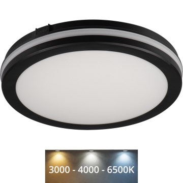 LED lubinis lauko šviestuvas BENO ECO LED/12W/230V 3000/4000/6500K diametras 20 cm IP65 juoda