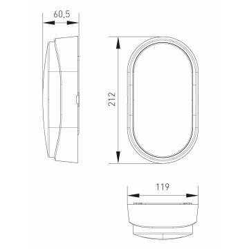 LED lubinis lauko šviestuvas su jutikliu LED/14W/230V IP54 balta