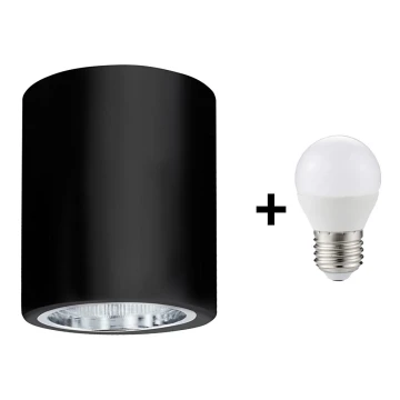 LED lubinis šviestuvas JUPITER 1xE27/6W/230V 120x98 mm juoda
