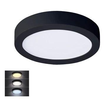 LED Lubinis šviestuvas LED/12W/230V 3000/4000/6000K juodas apvalus