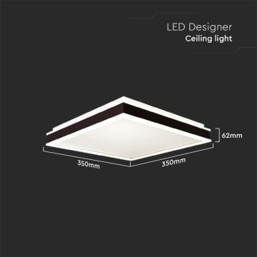 LED lubinis šviestuvas LED/18W/230V 4000K 35x35 cm juoda