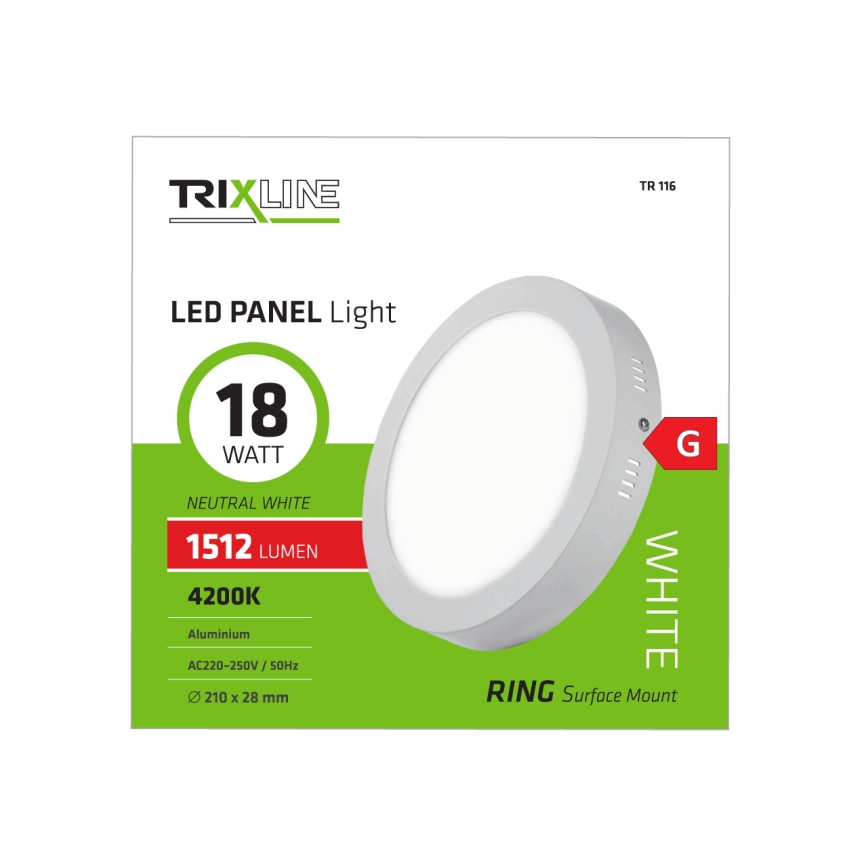 LED lubinis šviestuvas LED/18W/230V 4200K