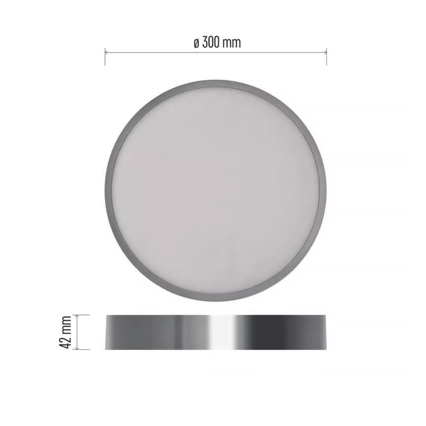 LED Lubinis šviestuvas NEXXO LED/28,5W/230V 3000/3500/4000K d. 30 cm chromuotas