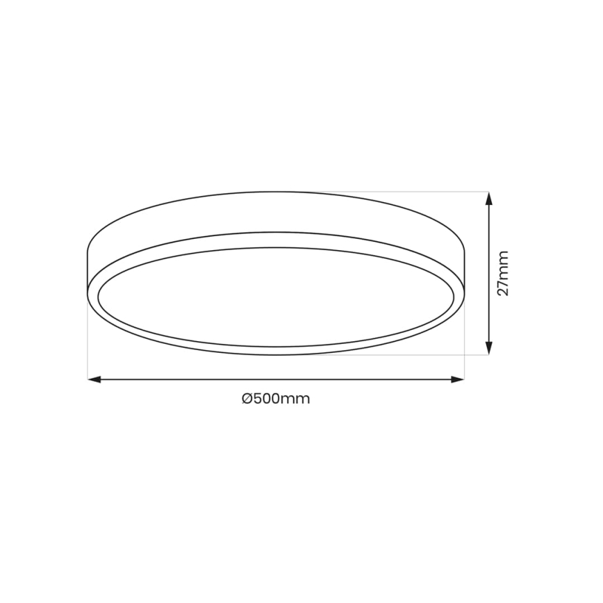 LED lubinis šviestuvas MAQ LED/40W/230V 3000/4000/6500K IP40 juoda