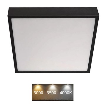 LED Lubinis šviestuvas NEXXO LED/28,5W/230V 3000/3500/4000K 30x30 cm juodas