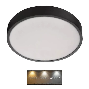 LED Lubinis šviestuvas NEXXO LED/28,5W/230V 3000/3500/4000K d. 30 cm juodos spalvos