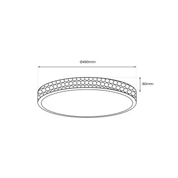 LED lubinis šviestuvas SHINY LED/34W/230V permatoma