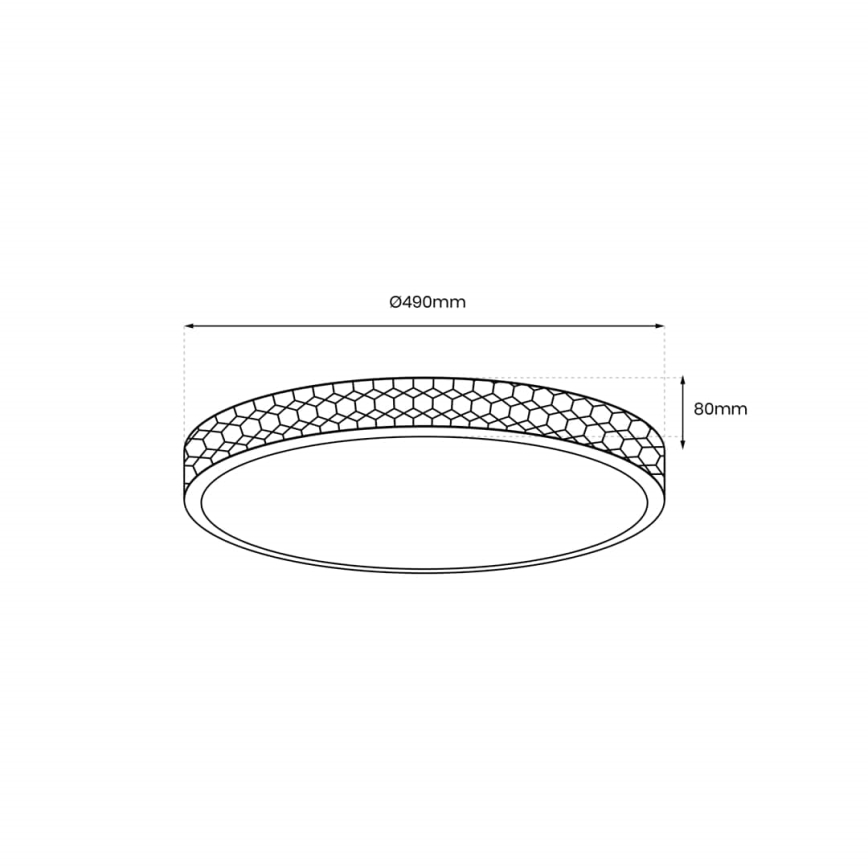 LED lubinis šviestuvas SHINY LED/34W/230V permatoma