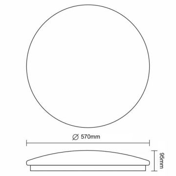 LED Pritemdomas lubinis šviestuvas STAR LED/60W/230V 3000-6500K + nuotolinio valdymo pultas