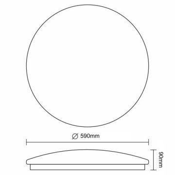 LED Pritemdomas lubinis šviestuvas STAR LED/60W/230V 3000-6500K + nuotolinio valdymo pultas