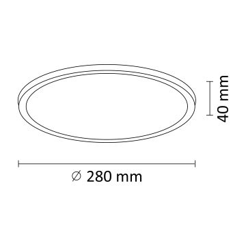 LED Lubinis šviestuvas WOODY LED/15W/230V d. 28 cm