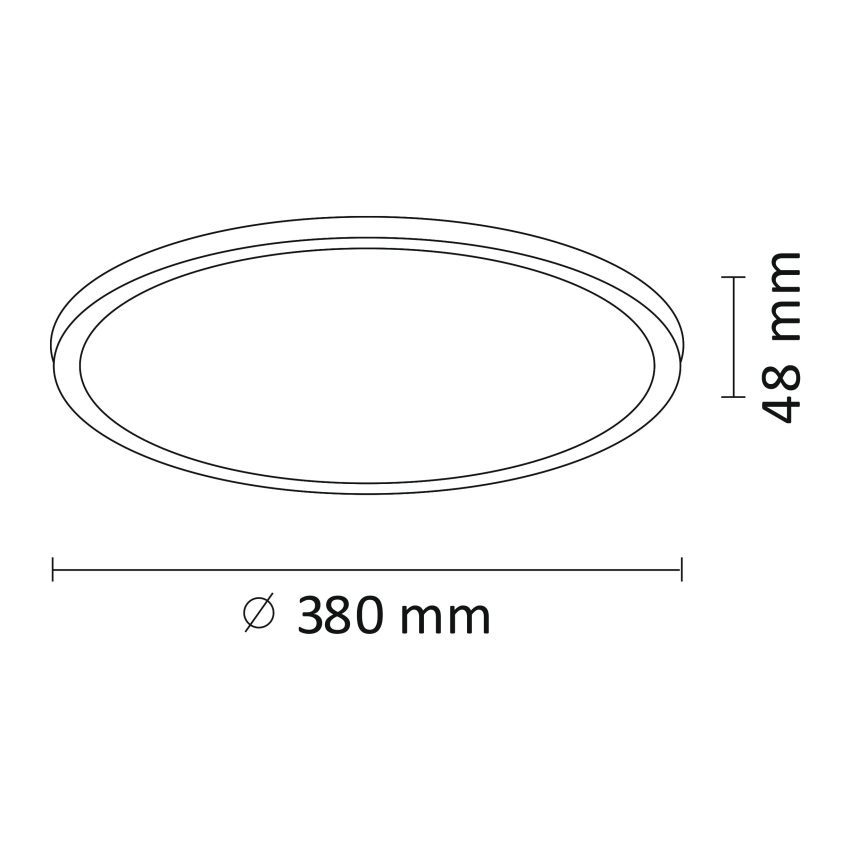 LED Lubinis šviestuvas WOODY LED/24W/230V d. 38 cm