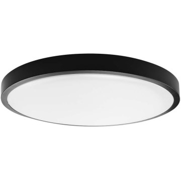 LED lubinis vonios šviestuvas LED/18W/230V IP44 3000K diametras 25 cm juoda