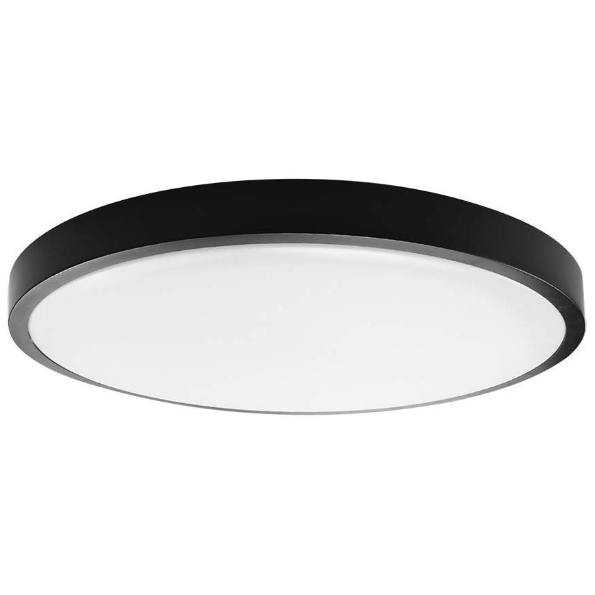 LED lubinis vonios šviestuvas LED/18W/230V IP44 3000K diametras 25 cm juoda