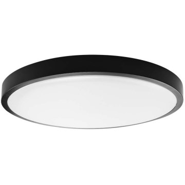 LED lubinis vonios šviestuvas LED/18W/230V IP44 4000K diametras 25 cm juoda