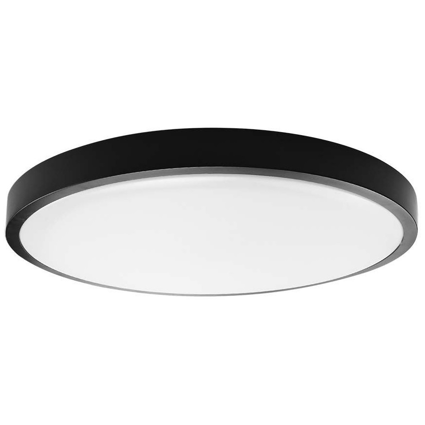 LED lubinis vonios šviestuvas LED/18W/230V IP44 4000K diametras 25 cm juoda