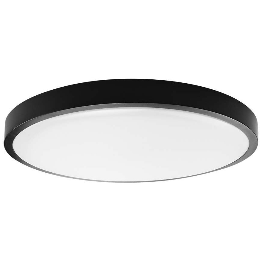 LED lubinis vonios šviestuvas LED/18W/230V IP44 6500K diametras 25 cm juoda