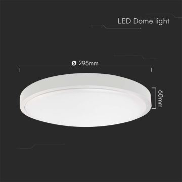 LED lubinis vonios šviestuvas LED/24W/230V IP44 4000K diametras 29 cm balta