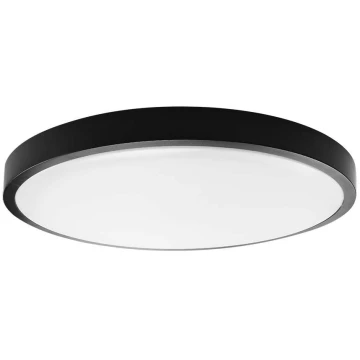 LED lubinis vonios šviestuvas LED/24W/230V IP44 4000K diametras 29 cm juoda