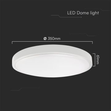 LED lubinis vonios šviestuvas LED/36W/230V IP44 6500K diametras 35 cm balta