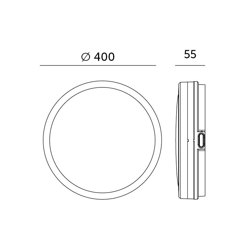 LED lubinis vonios šviestuvas LED/36W/230V 3000/4000/6500K IP65 diametras 40 cm balta