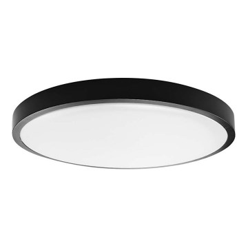 LED lubinis vonios šviestuvas SAMSUNG CHIP LED/18W/230V IP44 3000K diametras 25 cm juoda