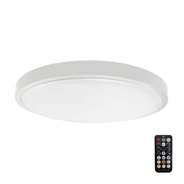 LED lubinis vonios šviestuvas su jutikliu SAMSUNG CHIP LED/18W/230V IP44 3000K diametras 29 cm balta + nuotolinio valdymo pultas