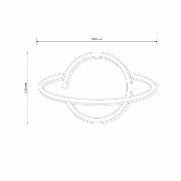 LED Neoninė sienų apdaila PLANET LED/3W/3xAA mėlyna/geltona