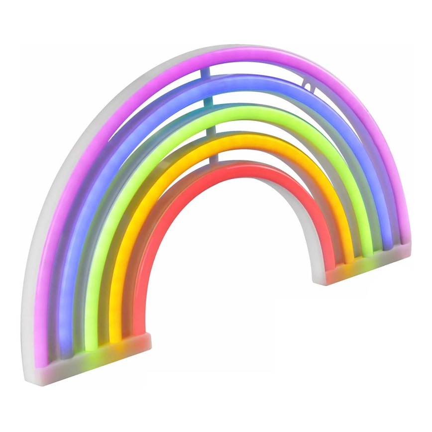 LED Neoninė sienų apdaila RAINBOW LED/3W/3xAA daugiaspalvis